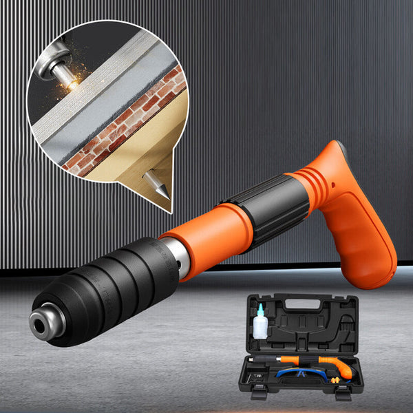 Batteridrevet 3-i-1 festepistol + 100 betongspiker